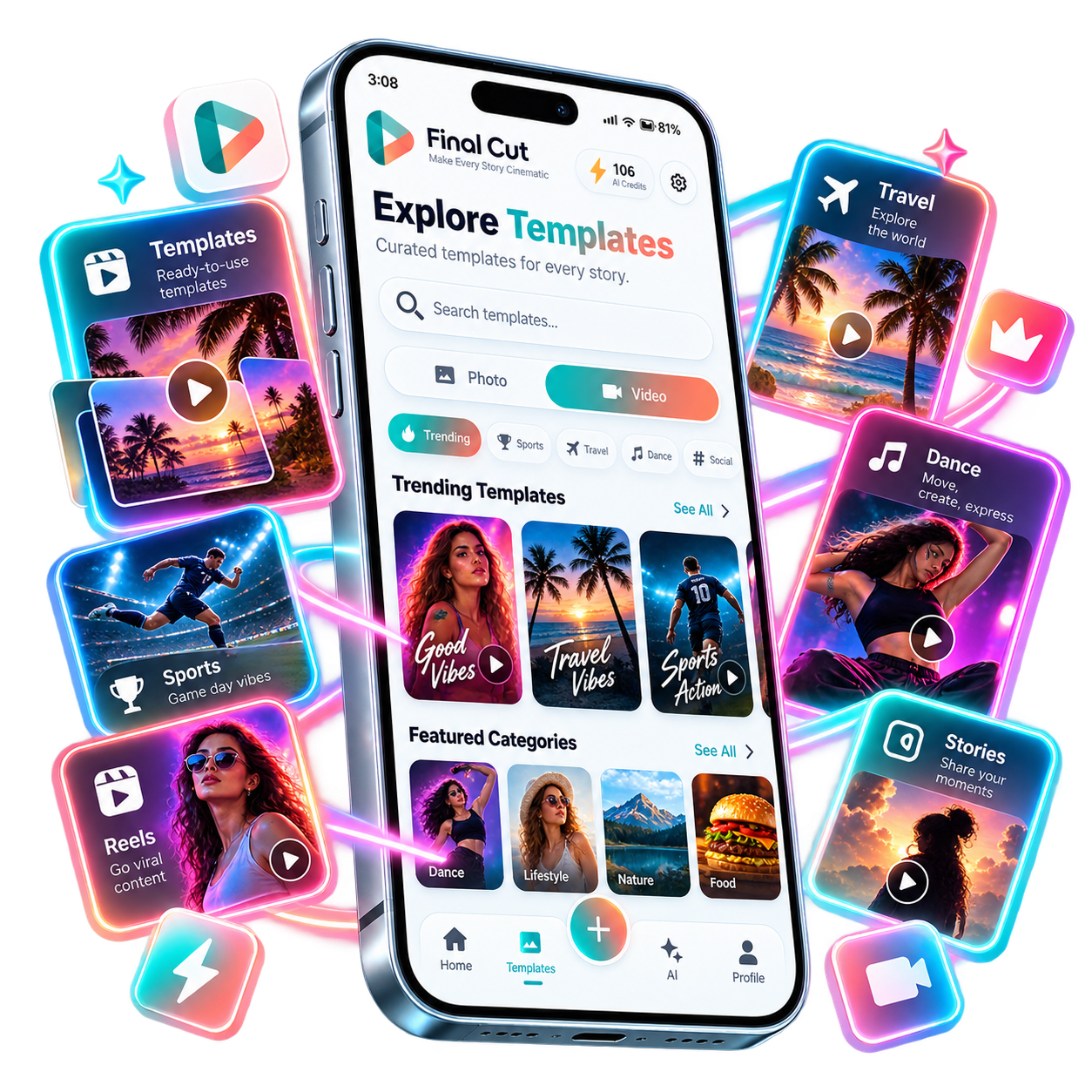 Final Cut templates interface